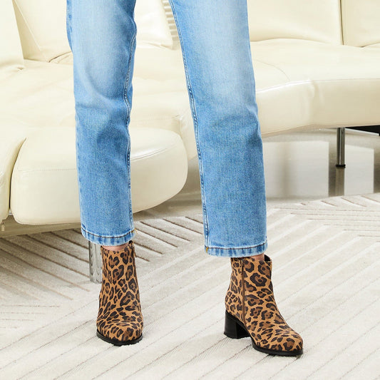 Zen: Luxe Leopard Suede Boots Sole Bliss