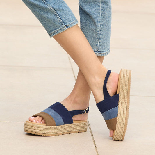 Bertie: Denim Suede Multi Shoes Sole Bliss