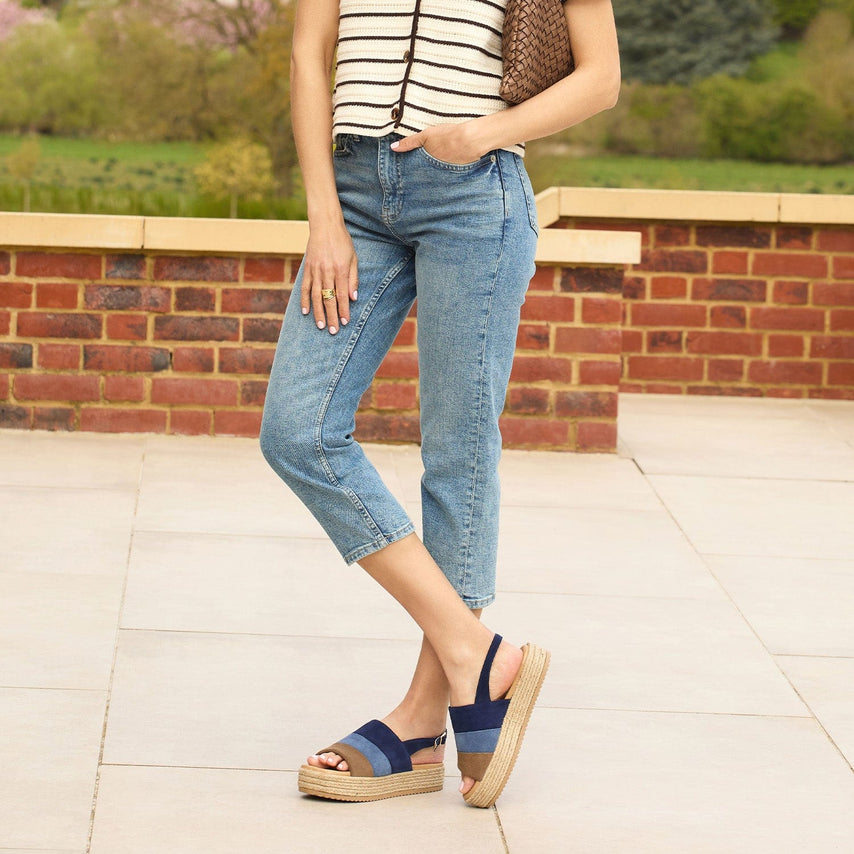 Bertie: Denim Suede Multi Shoes Sole Bliss