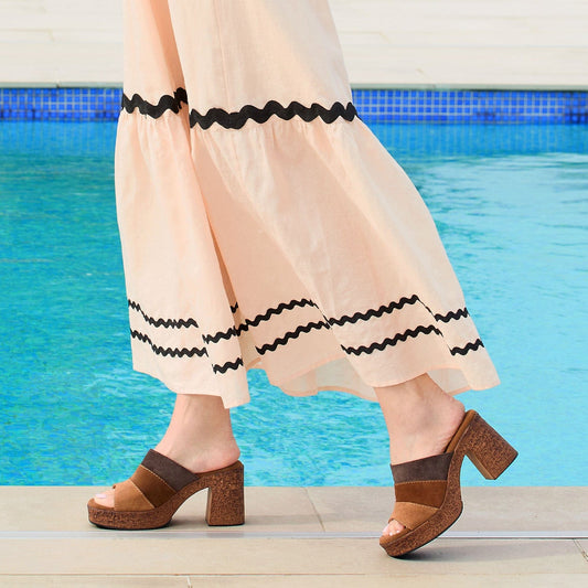 Marina: Tan Suede Multi Shoes Sole Bliss