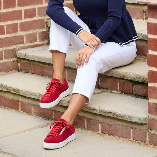 Feather: Red Suede