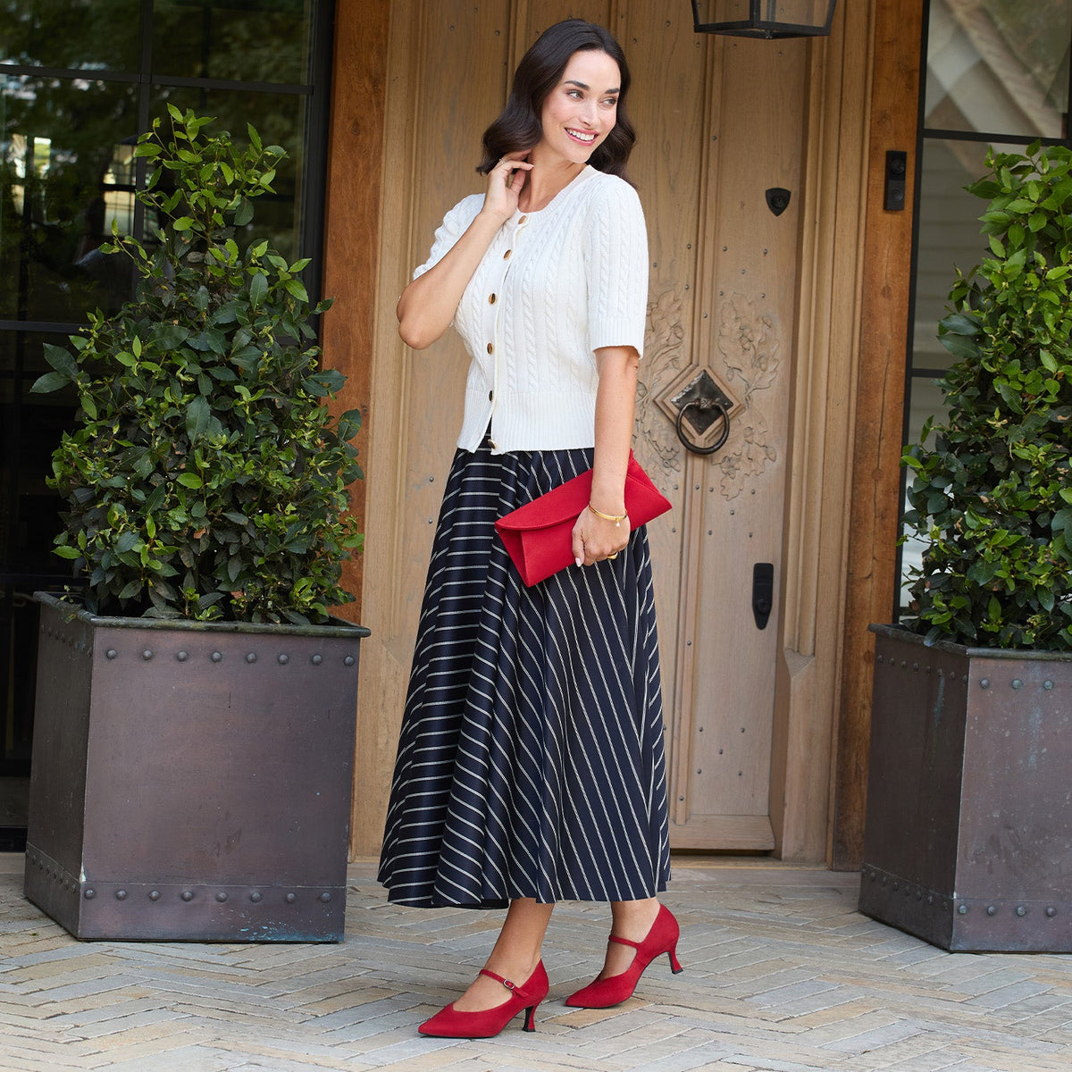 Cate: Red Suede Shoes Sole Bliss