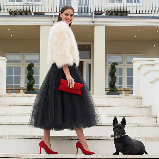 Portia: Red Suede Shoes Sole Bliss