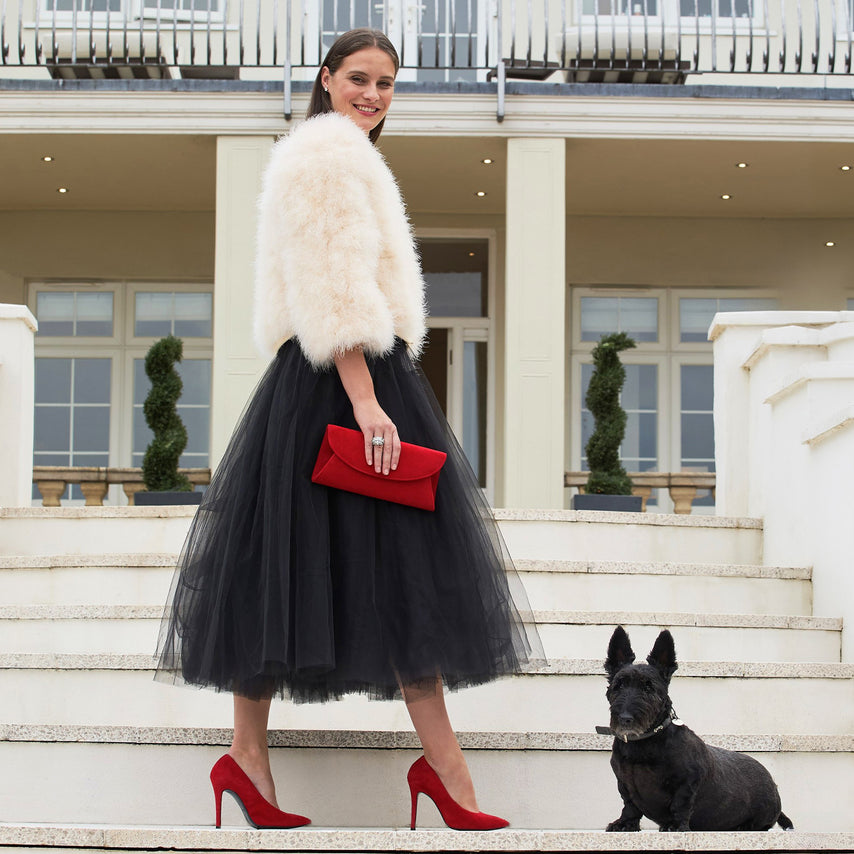 Portia: Red Suede Shoes Sole Bliss