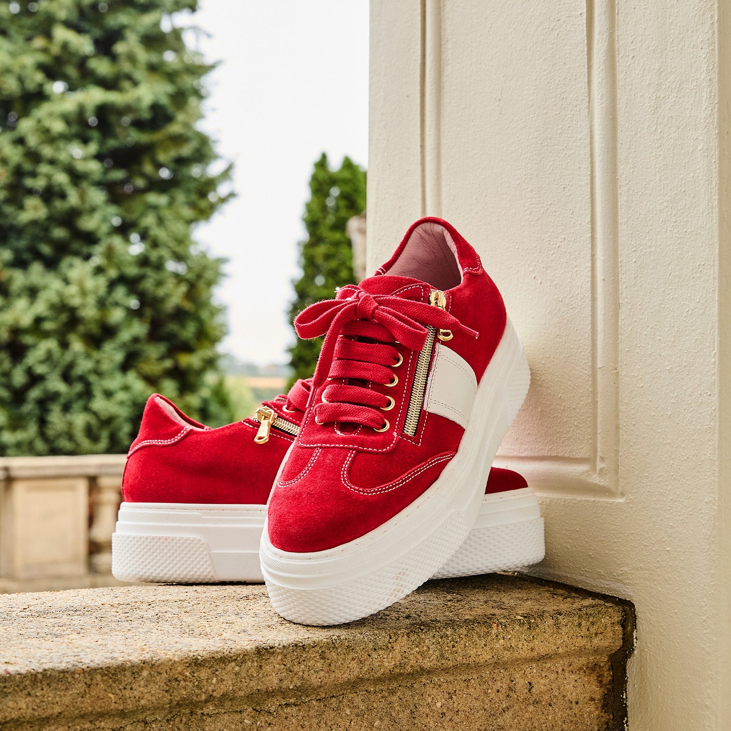 Dash: Red Suede Shoes Sole Bliss