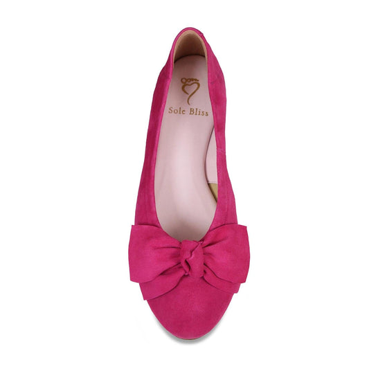 Lola: Hot Pink Suede Shoes Sole Bliss