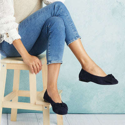 Shoes Lola: Navy Suede Sole Bliss USA
