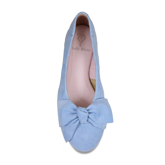 Lola: Pastel Blue Suede Shoes Sole Bliss