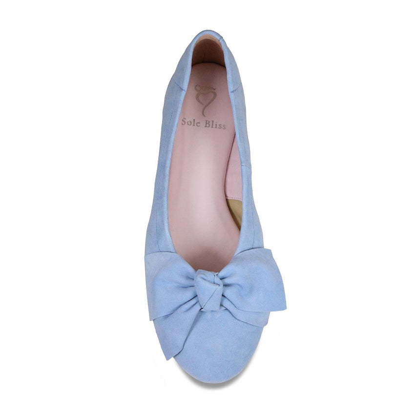 Lola: Pastel Blue Suede Shoes Sole Bliss