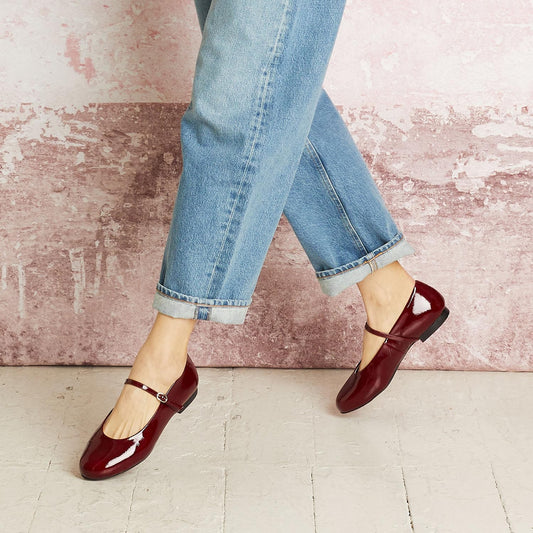 London: Bordeau Patent Leather Shoes Sole Bliss