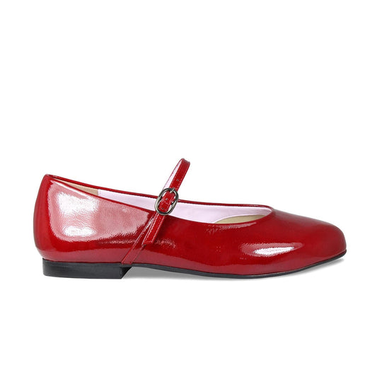 London: Deep Red Patent Shoes Sole Bliss