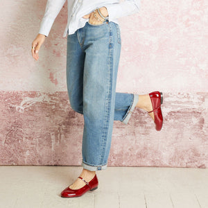 Shoes London: Deep Red Patent Sole Bliss USA