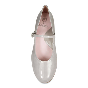 Shoes London: Pale Gray Patent Leather Sole Bliss USA
