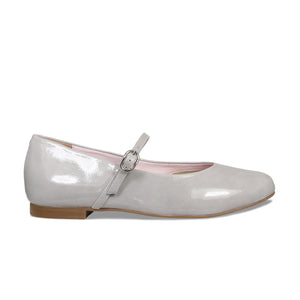 Shoes London: Pale Gray Patent Leather Sole Bliss USA