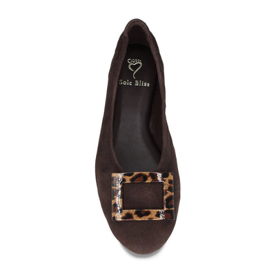 Lori: Chocolate Brown Suede & Leopard