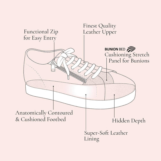 Feather: Blush Leather Shoes Sole Bliss