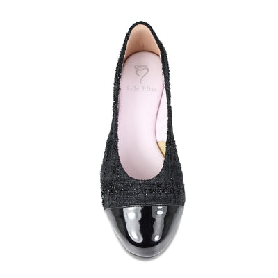 Luna: Black Tweed & Patent