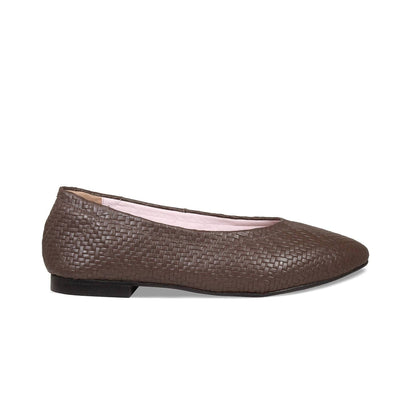 Shoes Luna: Mocha Weave Leather Sole Bliss USA