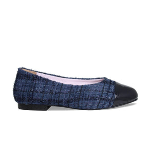 Shoes Luna: Navy Tweed & Patent Sole Bliss USA