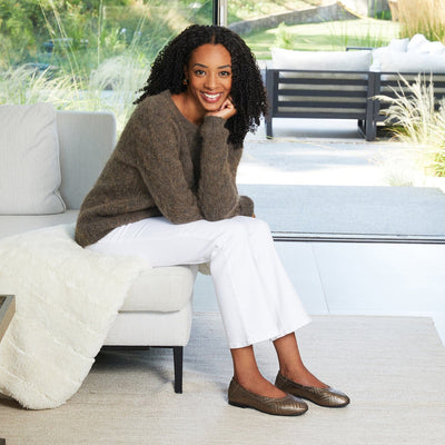 Shoes Luna: Pewter Weave Leather Sole Bliss USA