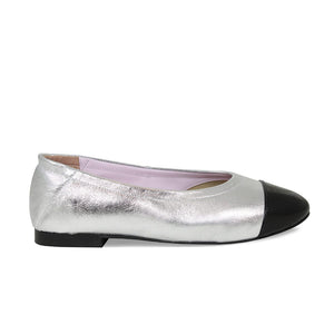 Shoes Luna: Silver & Black Leather Sole Bliss USA