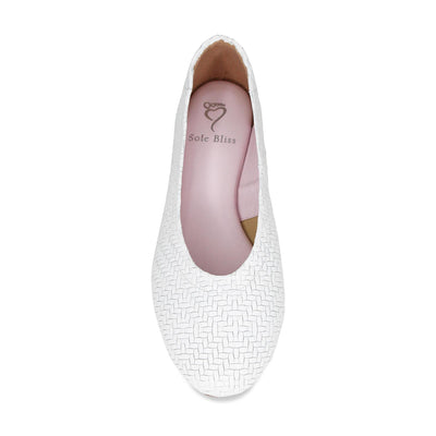 Shoes Luna: White Weave Leather Sole Bliss USA