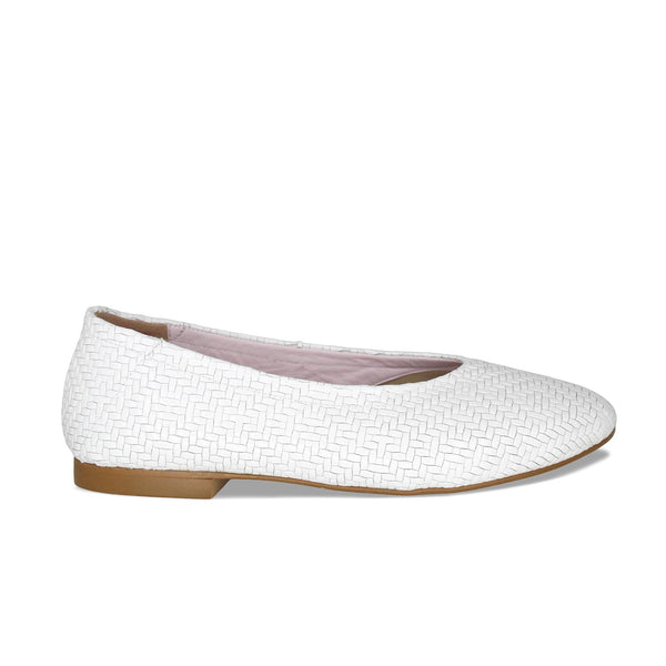 Sole Bliss Women's Stylish Ballet Flats In White Leather - Size US 6 - Ballet Flats With Arch Support For Bunions and Wide Feet Sole Bliss Women's Stylish Ballet Flats In White Leather - Size US 6 - Ballet Flats With Arch Support For Bunions and Wide Feet