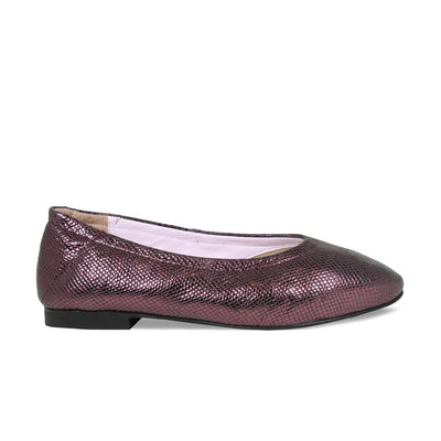 Luna: Wine Snake Print Leather