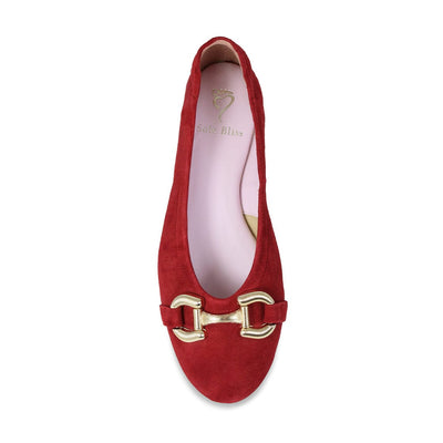 Lydia: Cherry Red Suede