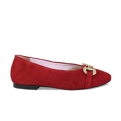 Lydia: Cherry Red Suede