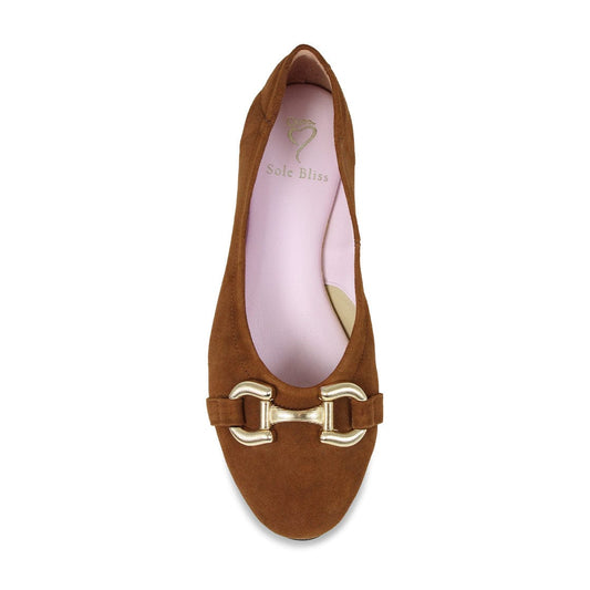 Lydia: Chestnut Suede Shoes Sole Bliss