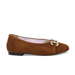 Shoes Lydia: Chestnut Suede Sole Bliss USA