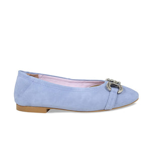 Shoes Lydia: Sky Blue Suede Sole Bliss USA