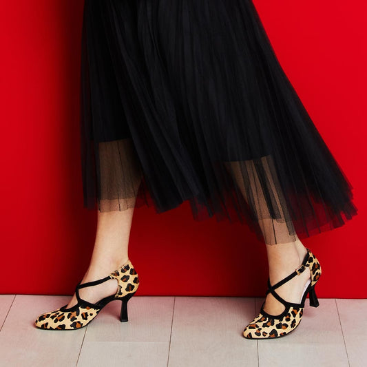 Meredith: Luxe Leopard & Black Suede Shoes Sole Bliss