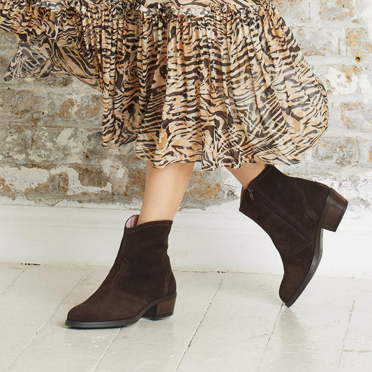 Montana: Chocolate Suede Boots Sole Bliss