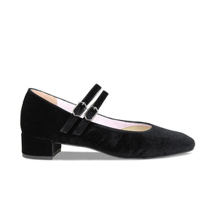 Shoes Orla: Luxe Black Velvet Sole Bliss USA