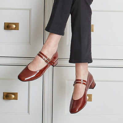 Orla: Chestnut Patent Leather