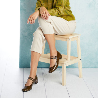 Shoes Orla: Olive Patent Leather Sole Bliss USA