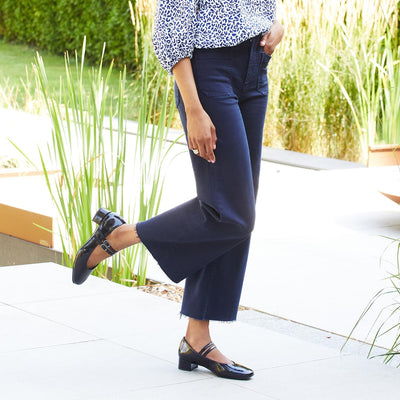 Shoes Orla: Midnight Navy Patent Leather Sole Bliss USA