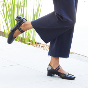 Shoes Orla: Midnight Navy Patent Leather Sole Bliss USA