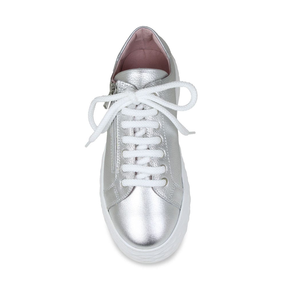 Palazzo: Silver Leather - Comfortable Sneakers for Bunions | Sole Bliss ...