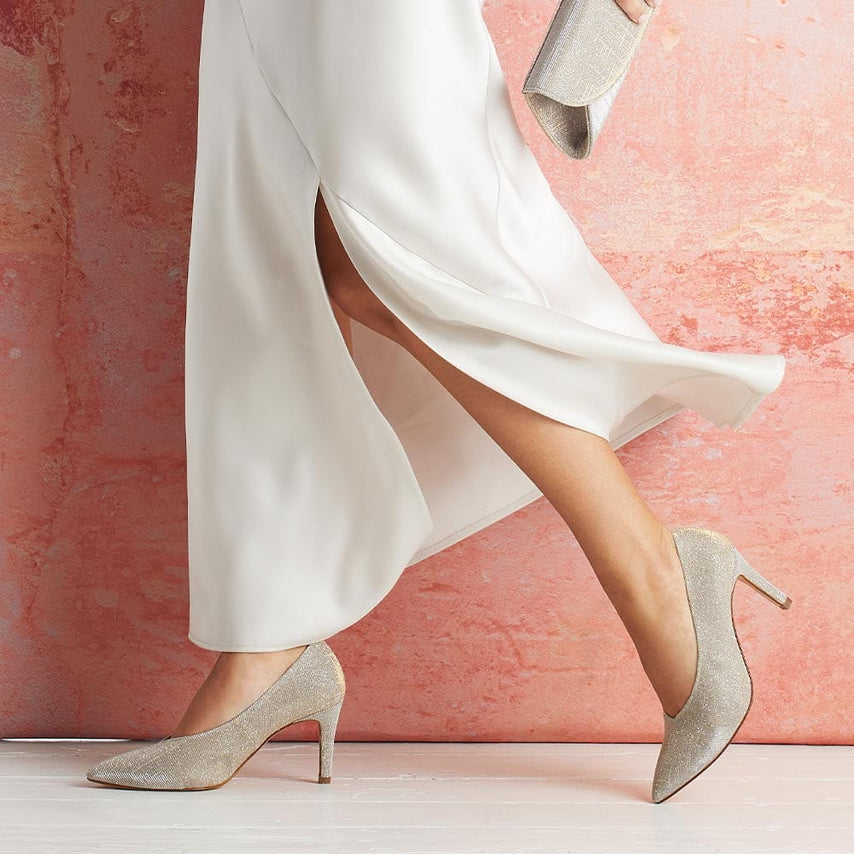 Pandora: Taupe Glitter Shoes Sole Bliss