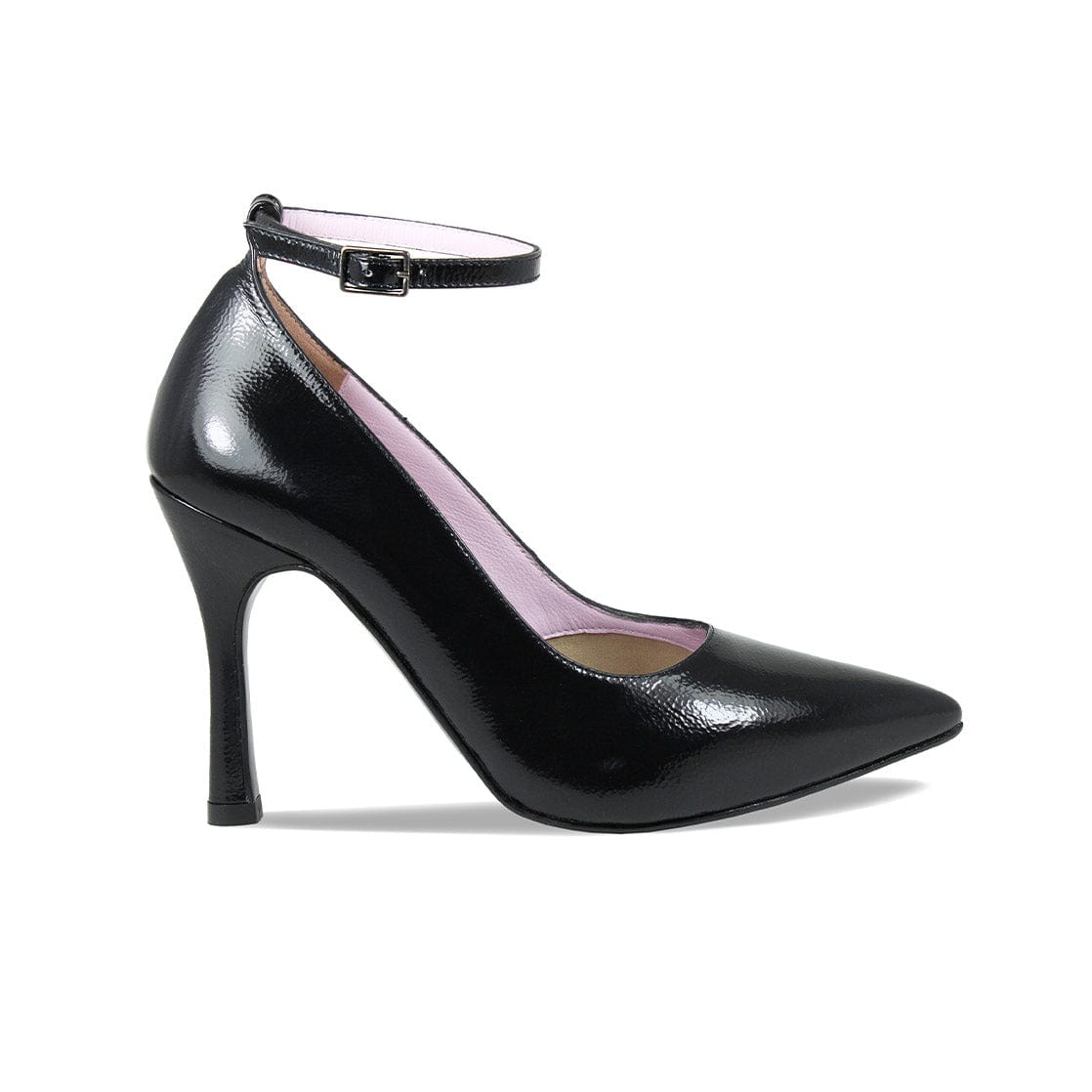 ASOS DESIGN Penza pointed high heeled pumps in black patent | ASOS