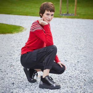 Shoes Parka Fur: Black Leather & Suede Sole Bliss USA