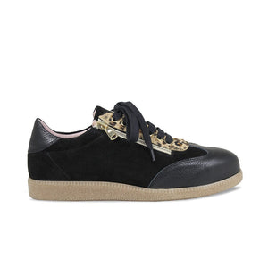 Sprint: Black Velvet - Velvet Sneakers for Bunions | Sole