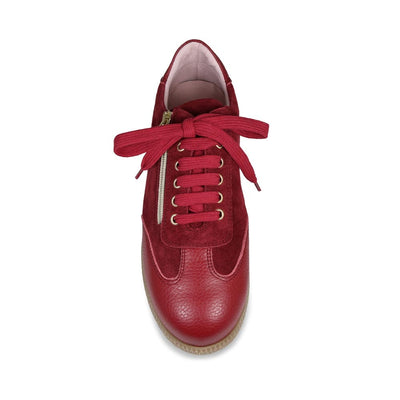 Pixie: Cherry Leather & Suede