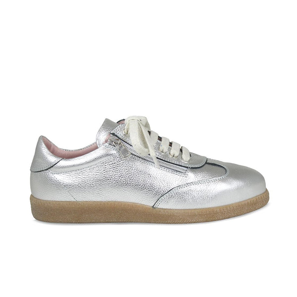 Pixie: Silver Leather - Stylish Sneakers for Wide Feet Pixie: Silver Leather - Stylish Sneakers for Wide Feet