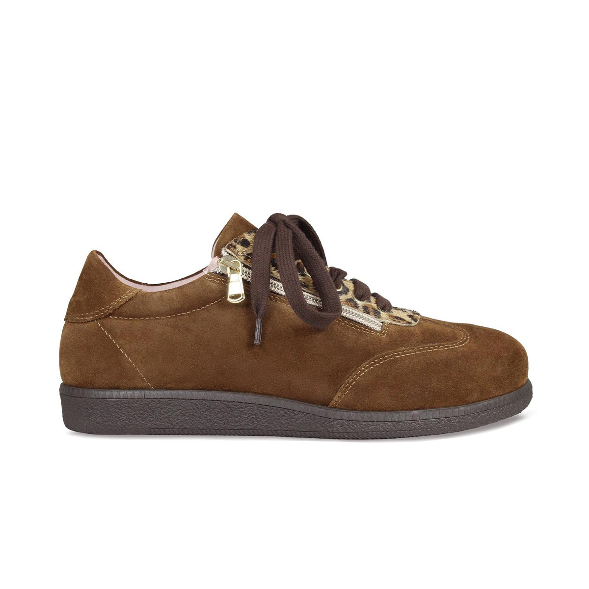 Pixie: Tan Suede & Luxe Leopard Shoes Sole Bliss