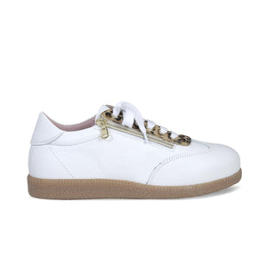 Shoes Pixie: White Leather & Luxe Leopard Sole Bliss USA