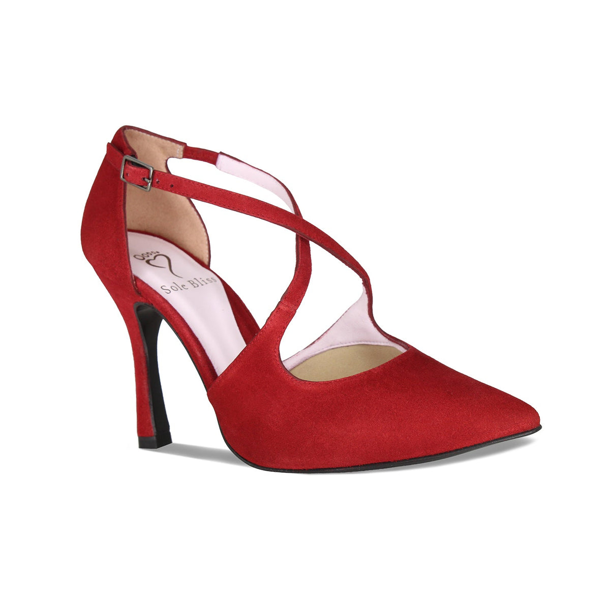 Poet: Cherry Suede Shoes Sole Bliss